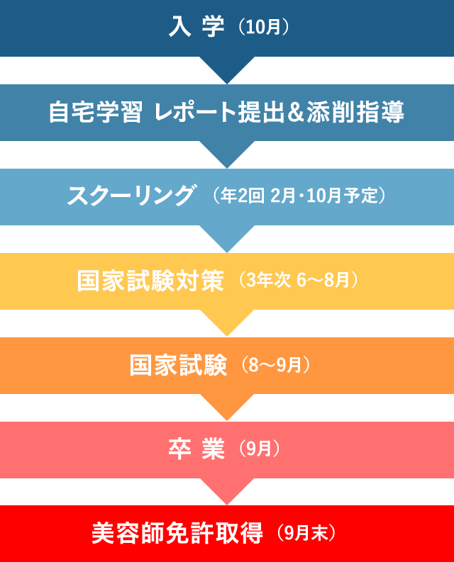 入学から卒業までの流れ